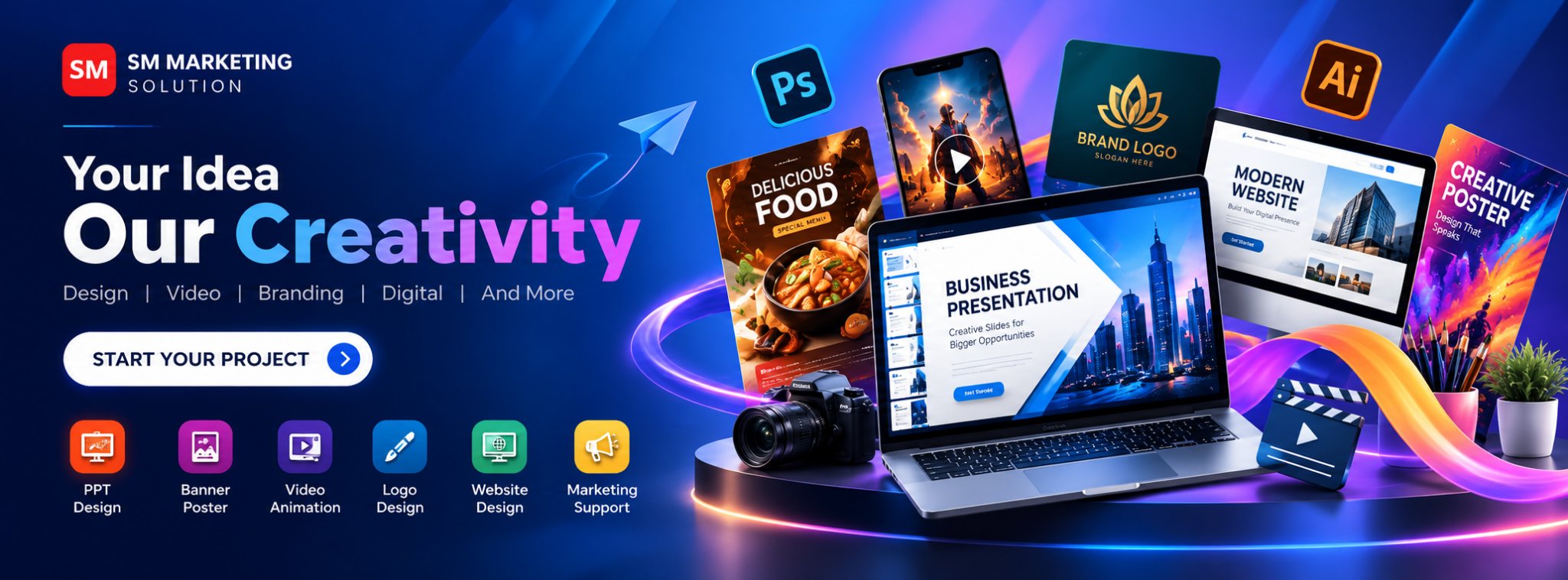 SM Marketing Solution — your idea, our creativity
