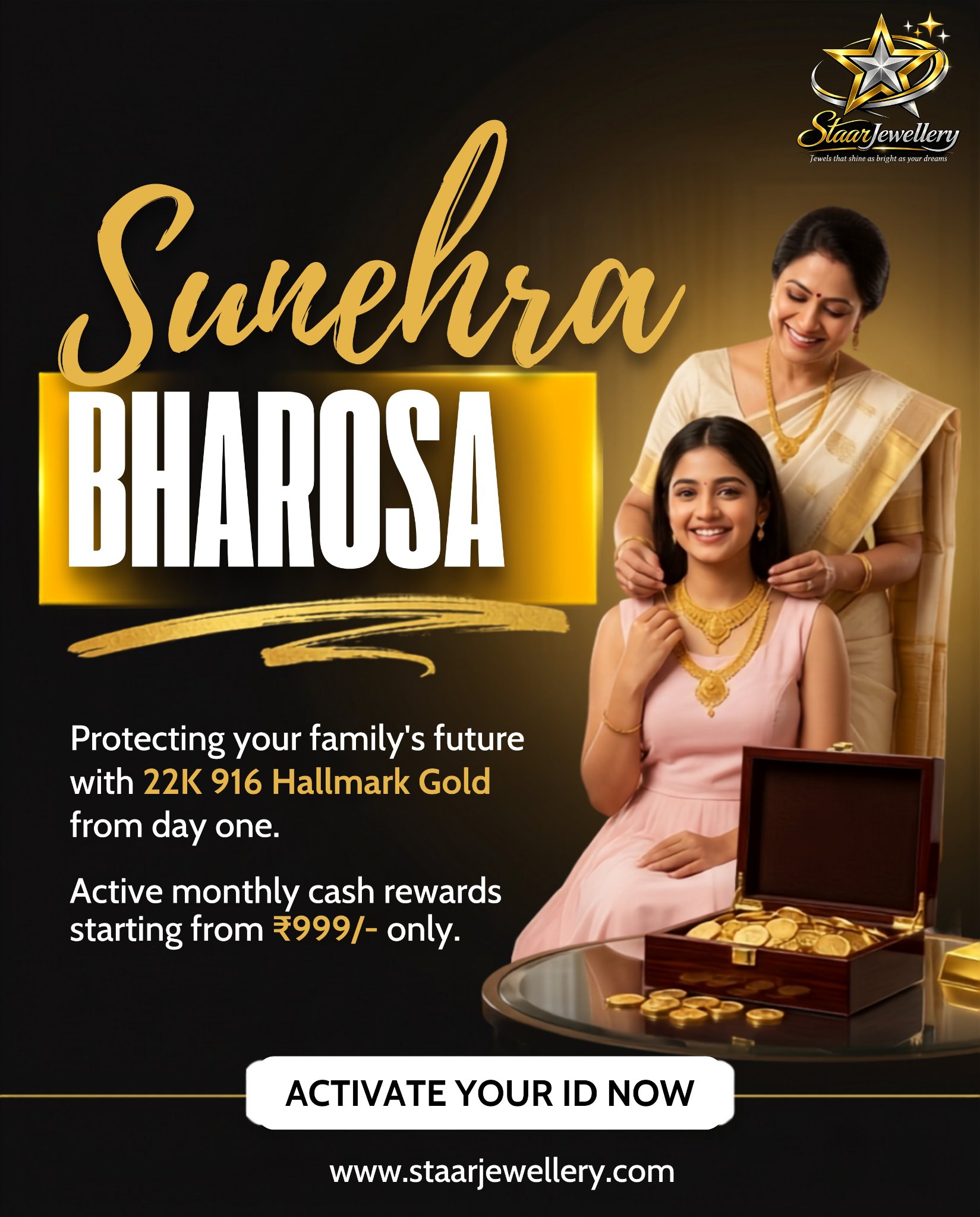 Sunehra Bharosa gold jewellery poster for Staar Jewellery
